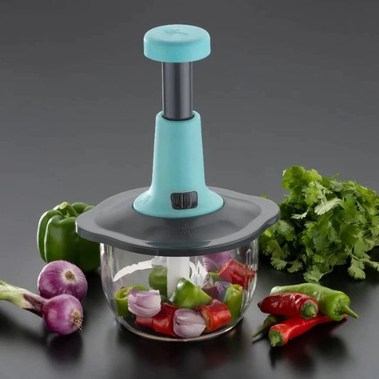 Manual Hand-Push Vegetable Chopper – Quick, Easy & Mess-Free Food Prep!