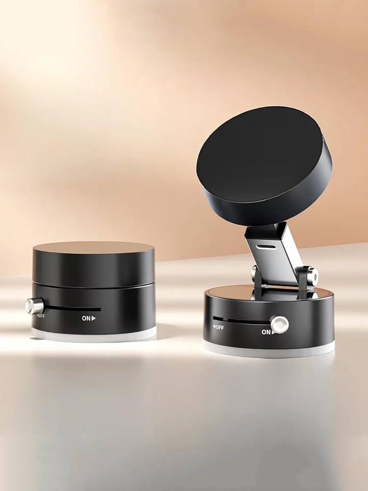Magnetic Vacuum Suction Cup Bracket – No Charging Needed | Foldable, Multi-Angle, Ultra-Strong Grip
